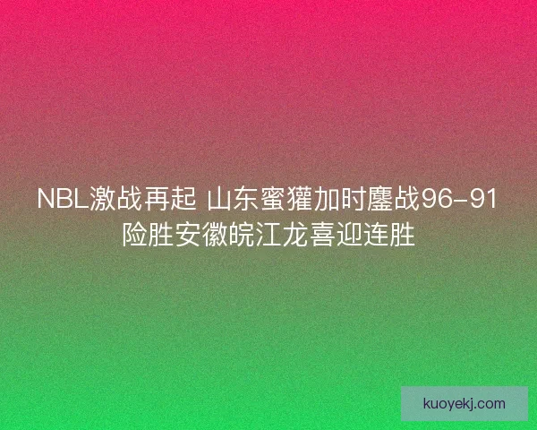 NBL激战再起 山东蜜獾加时鏖战96-91险胜安徽皖江龙喜迎连胜